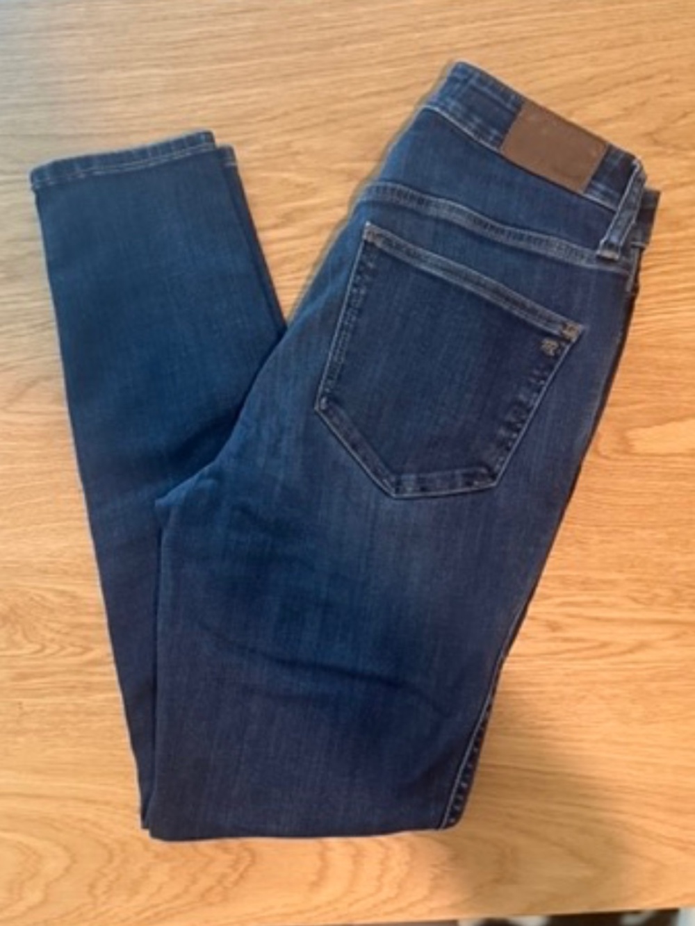 Madewell Curvy High Rise Skinny Womens Size 26 Jeans Dark Blue Stretch Pre-Loved